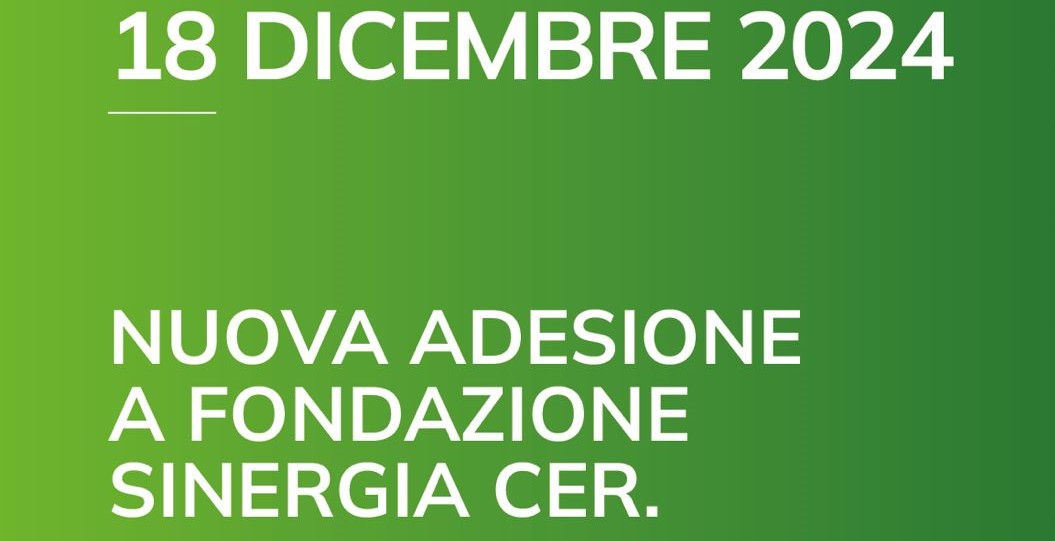 Nuova adesione alla Fondazione Sinergia CER