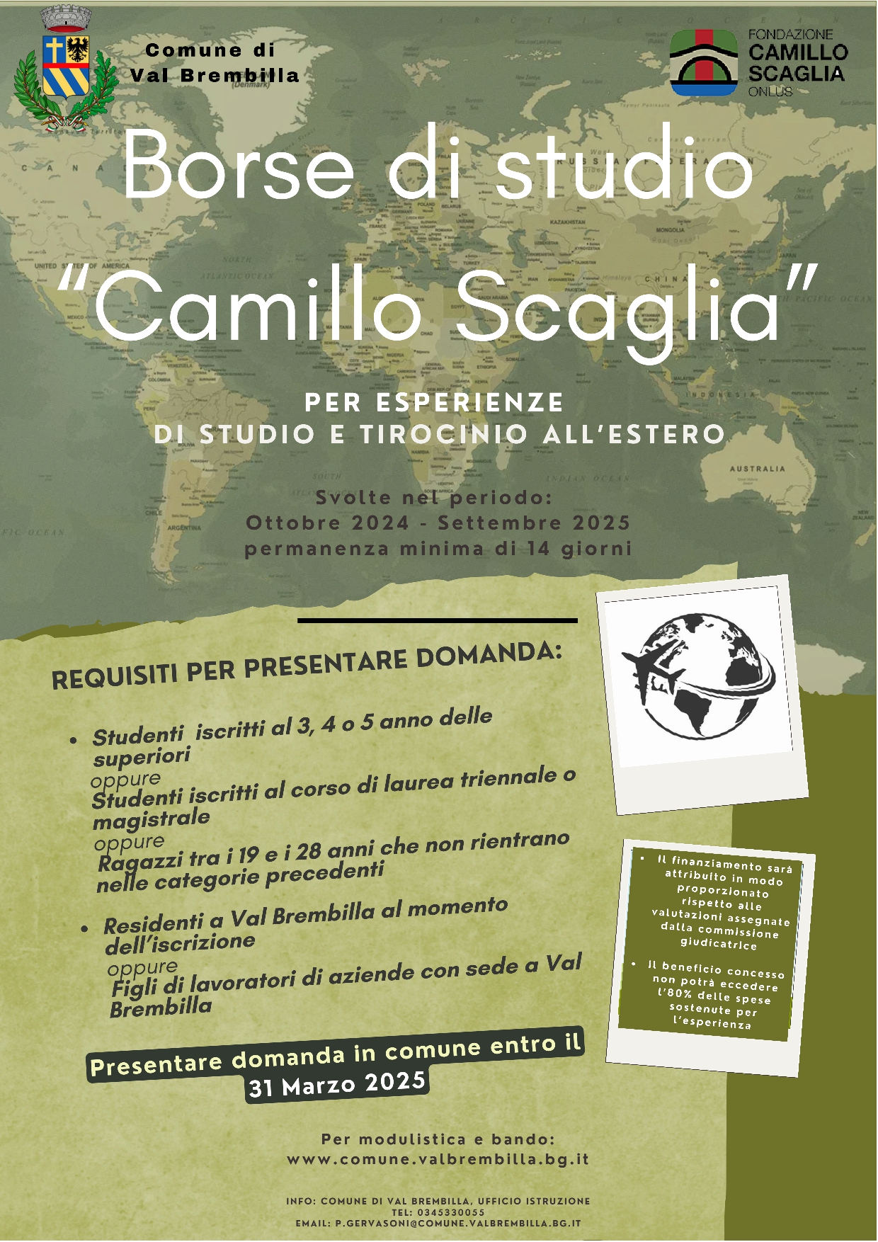 BANDO BORSE di STUDIO "CAMILLO SCAGLIA"